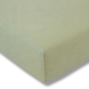 Prześcieradło welurowe z gumką 200x200 510 limonkowe 175g/m2 Estella