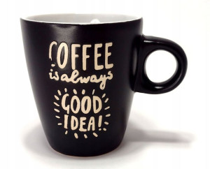 Kubek do kawy Coffee always. Good idea. Czarny