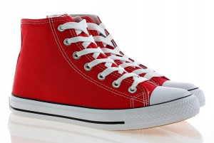 Trampki Buty Casual Sportowe Czerwone 5957 Roz. 44