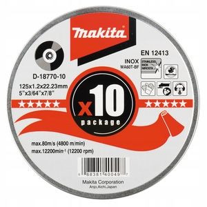 Makita Tarcza do cięcia metalu 125x1,2 INOX 10szt