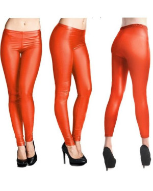 Legginsy imitujące skórę