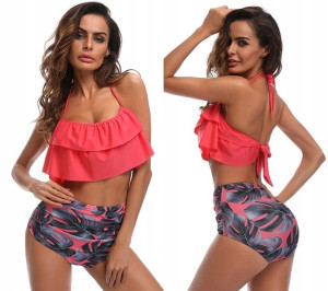 Strój Kąpielowy Bikini Push Up Wysoki Stan / Xl