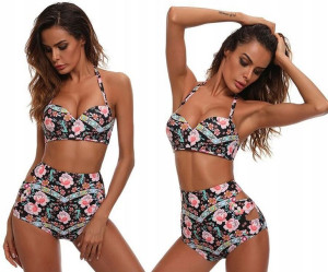 Strój Kąpielowy Push Up Bikini Wysoki Stan / Xl