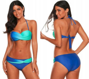 Strój Kąpielowy Majtki Stanik Bikini Push Up / L