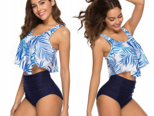 Strój Kąpielowy Bikini Push Up Wysoki Stan / L