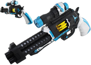 Pistolet rewolwer na baterie światło dźwięk