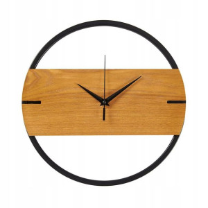Zegar Ścienny Metal Drewno 30cm Lze-21