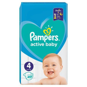Pieluchy Pampers Active Baby 4 (49 sztuk)