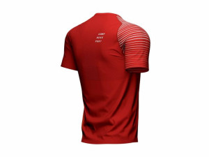 COMPRESSPORT Koszulka biegowa PERFORMANCE SS T-SHIRT bordowa
