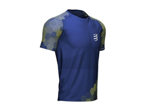 COMPRESSPORT Koszulka biegowa RACING SS T-SHIRT niebieska