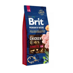 Brit Premium By Nature Chicken Senior Karma Dla Starszych Psów Dużych I Bar
