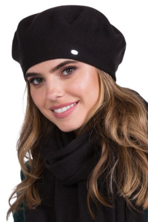 BERET DAMSKI - jakościowa przędza - kolor czarny - INEZZ