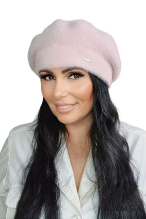 BERET DAMSKI - jakościowa przędza - kolor ciemny różowy - FILOMELA