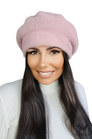 BERET DAMSKI - jakościowa przędza - kolor malinowy - FILOMELA