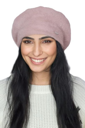 BERET DAMSKI - jakościowa przędza - kolor orchid - FILOMELA