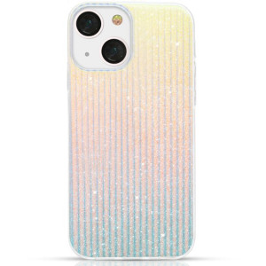 Etui Kingxbar Travel Apple iPhone 13 niebiesko-pomarańczowy (Clouds)