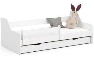 Łóżko Dziecięce 180x80 Activ Z Materacem I Szufladą Białe