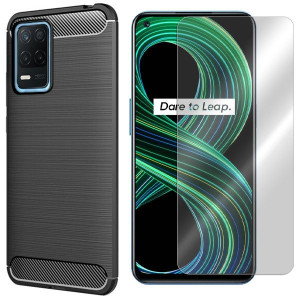 Etui Do Realme Narzo 30 5g Obudowa Karbon + Szkło