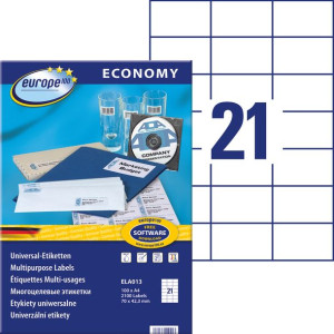 Etykiety A4 By Avery Economy 70 X 42.3 Mm 2100 Etykiet