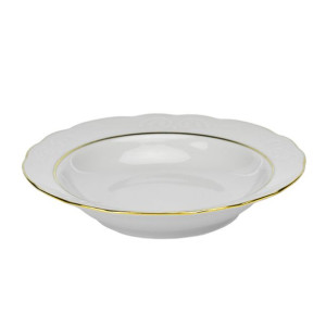 Talerz głęboki IRENA złoty pasek 22 cm