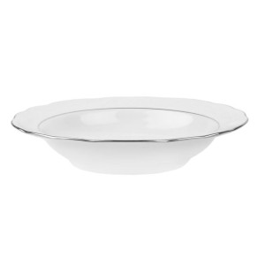 Talerz głęboki IRENA platynowy pasek 22 cm