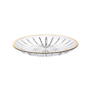 Talerzyk szklany ze złotym rantem Venus Gold 15 cm