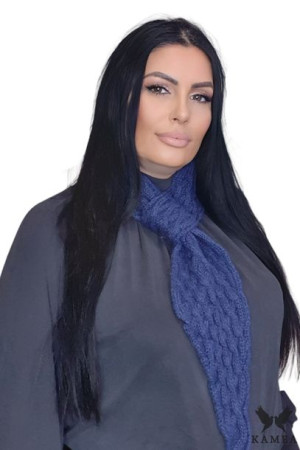 SZALIK DAMSKI - jakościowa przędza - kolor granatowy - SHAKTI