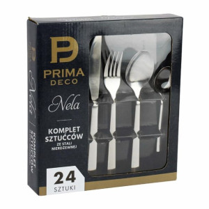 Komplet sztućców w pudełku PRIMA DECO Nela 24-elementowy