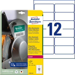 Etykiety Polietylenowe Ultra Resistant A4 10 Ark./op. 99.1 X 42.3 Mm