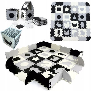 Duża Mata Edukacyjna Puzzle Piankowe Eva 36 Szt Xl