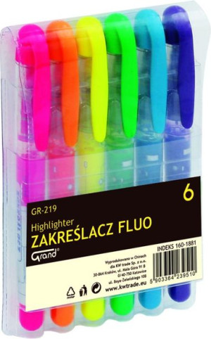 Zakreślacz Grand Fluo Gr-219 6 Kolorów
