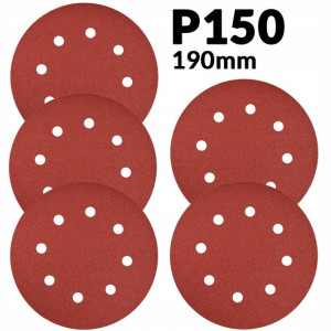 Papier Ścierny 190mm Krążek P150 Szlifierki 5 Szt