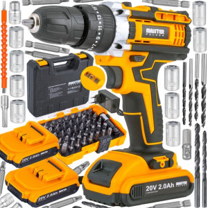 Udarowa Wiertarko Wkrętarka 2xaku 20v + Zestaw Xxl
