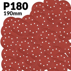 Papier Ścierny 190mm Krążek P180 Szlifierki 100szt