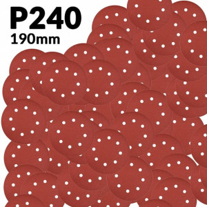 Papier Ścierny 190mm Krążek P240 Szlifierki 100szt
