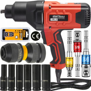 Klucz Elektryczny 1/2 + Nasadki + Adapter Dewalt