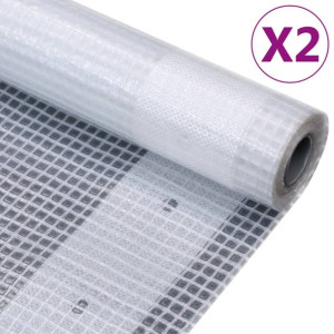 Plandeki Leno, 2 szt., 260 g/m², 3x4 m, białe