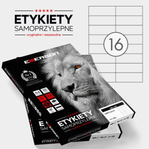 Etykiety 105 X 37.0 Mm. 16 Szt/a4 Emerson Uniwersalne