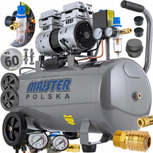 Kompresor Bezolejowy Sprężarka Separator 50l Cichy