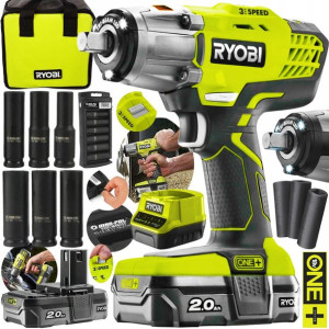 Udarowy Klucz Akumulatorowy 1/2 Ryobi 18v Zestaw