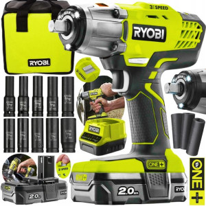 Udarowy Klucz Akumulatorowy 1/2 Ryobi 18v Zestaw