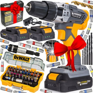 Wiertarko Wkrętarka 20v Udar 2xaku + Dewalt Bity