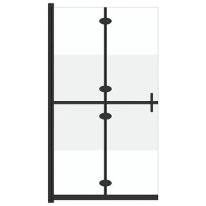 Składana ścianka prysznicowa, pół mrożone szkło ESG, 70x190 cm