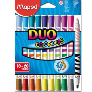 Flamastry Colorpeps Duo-dwustronne 10 Szt - 20 Kolorów