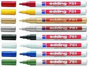 Marker Olejowy Edding 751 Aluminium, Złoty