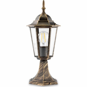 Lampa Ogrodowa zewnętrzna do LED 1x E27 LATARNIA SŁUPEK 40CM Patyna IP44