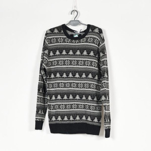Sweter Męski W Wzory Czarno Szary By Veru R. L
