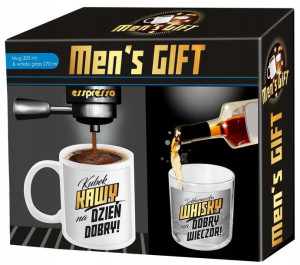 Komplet Upominkowy Kubek Kawa Szklanka Do Whisky Na Prezent Urodziny