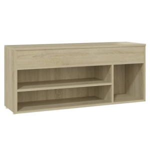 Ławka z miejscem na buty, dąb sonoma, 105x30x45 cm, płyta