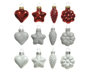 Bombki szklane figurki mini zestaw 12 szt na choinkę